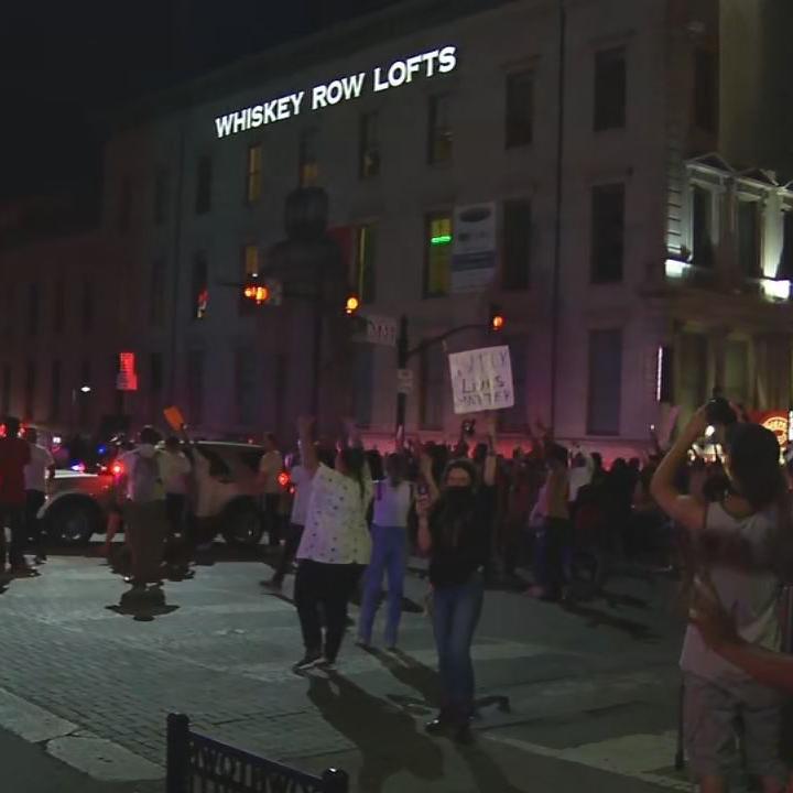 Protesters gather in downtown Louisville demanding justice for Breonna Taylor